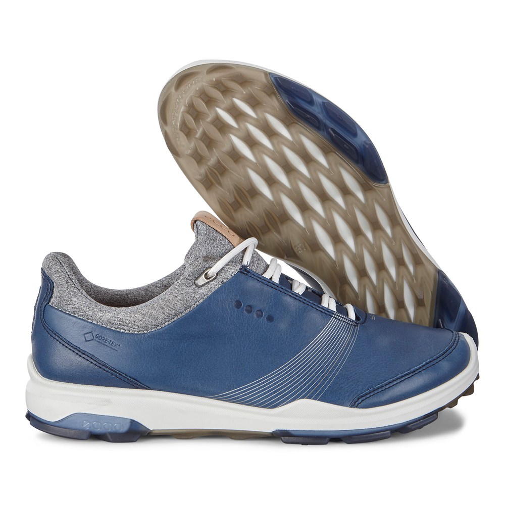 ECCO Womens Golf Shoes Blue - Biom Hybrid 3 Gtx - IRZ-907125